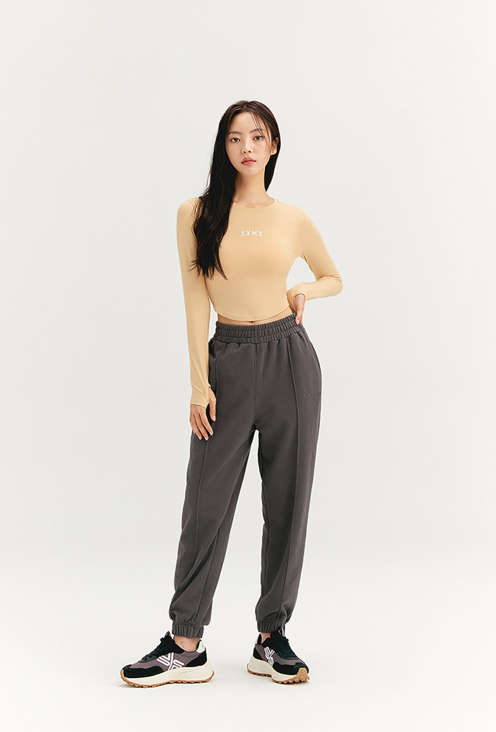 Cotton Like Finger Hole Long Sleeve - Gold Kiwi