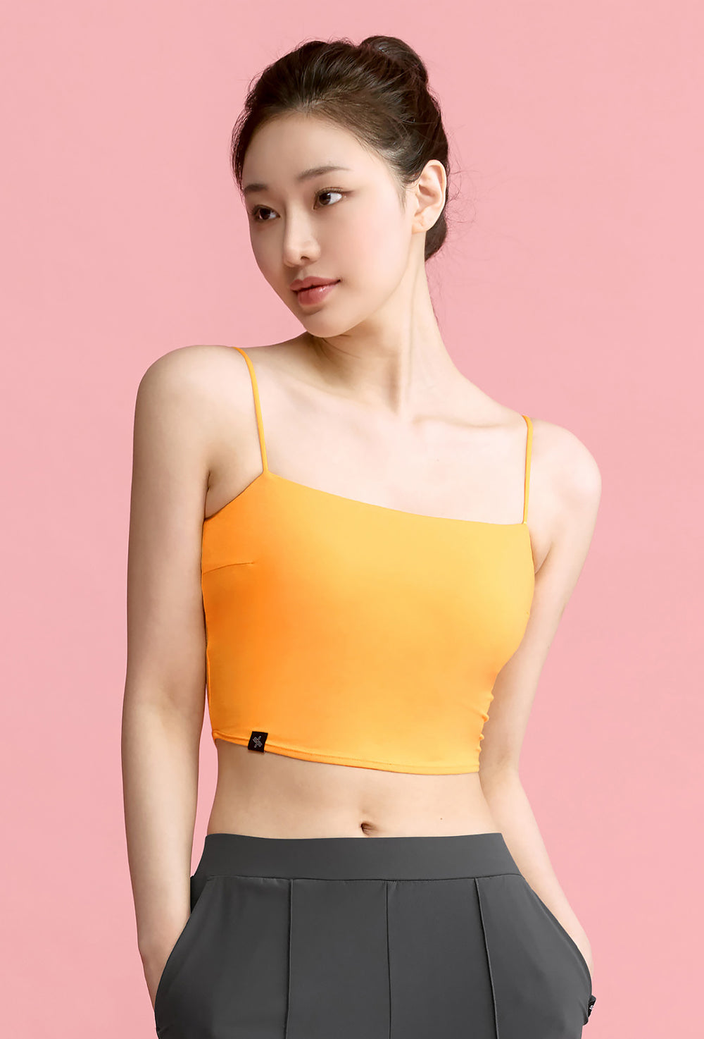 Kelly String Crop Top - Mid Yellow