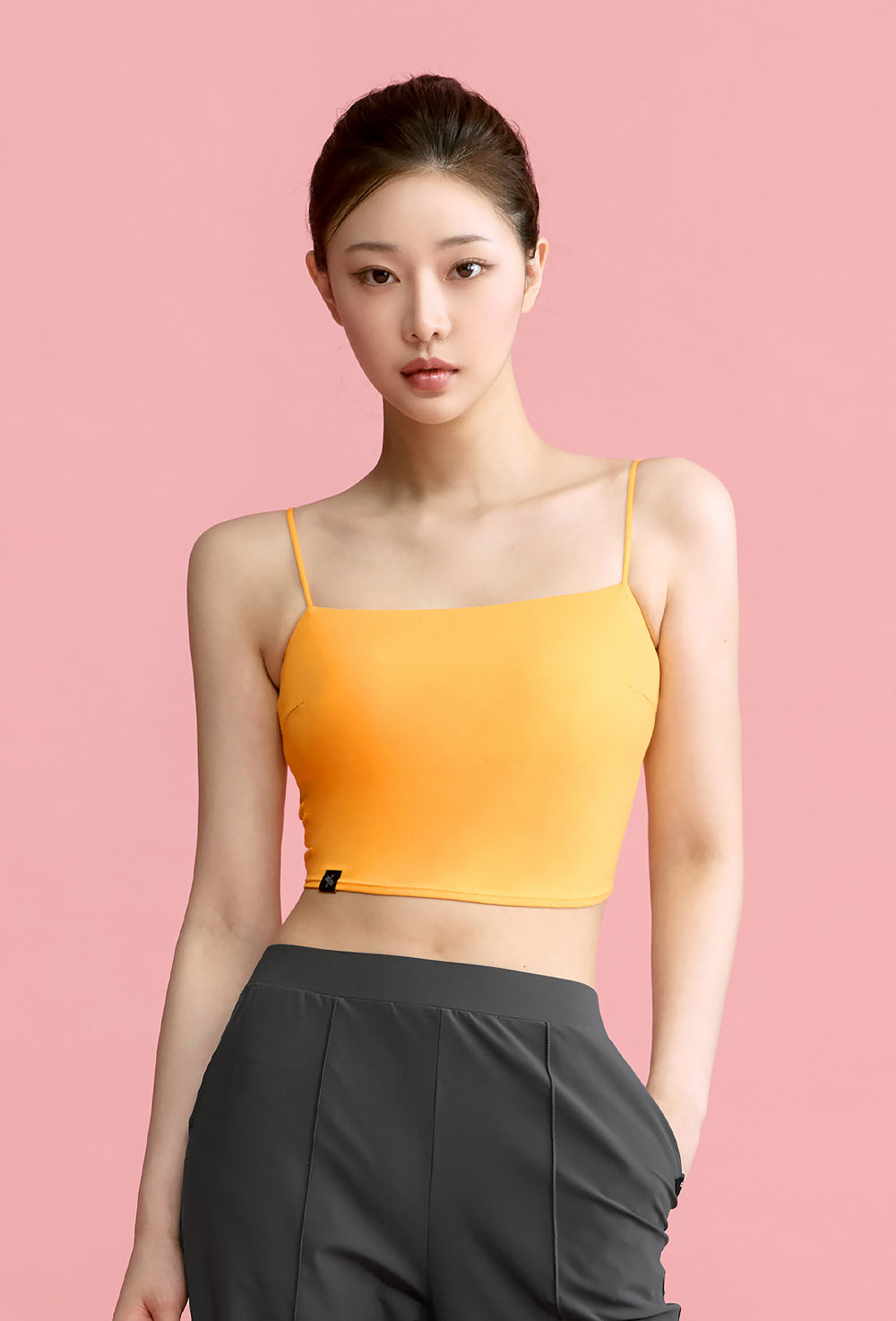 Kelly String Crop Top - Mid Yellow