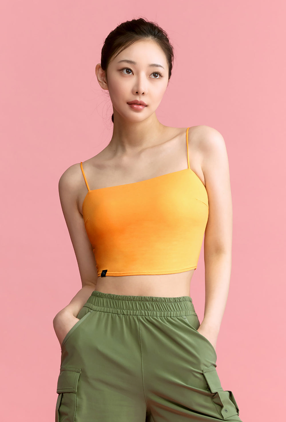 Kelly String Crop Top - Mid Yellow