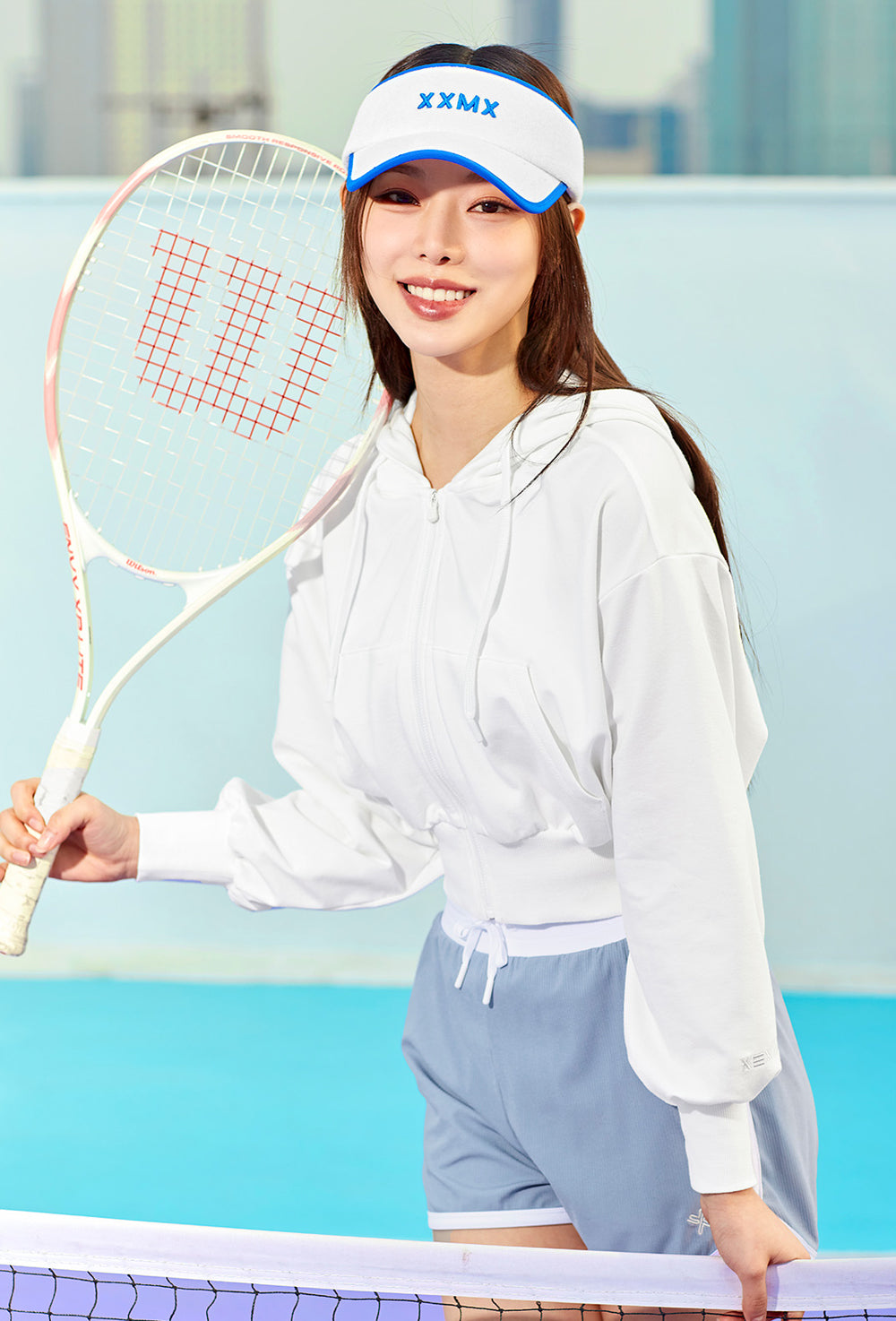 Smooth Touch Crop Hoodie Zip-Up - Ivory