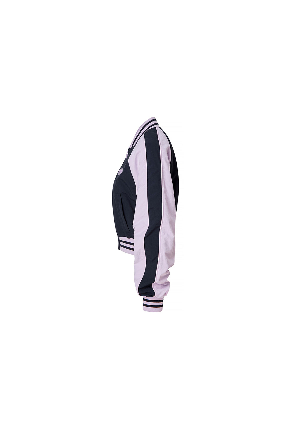 Woven Crop Varsity Jacket - Aurora Navy