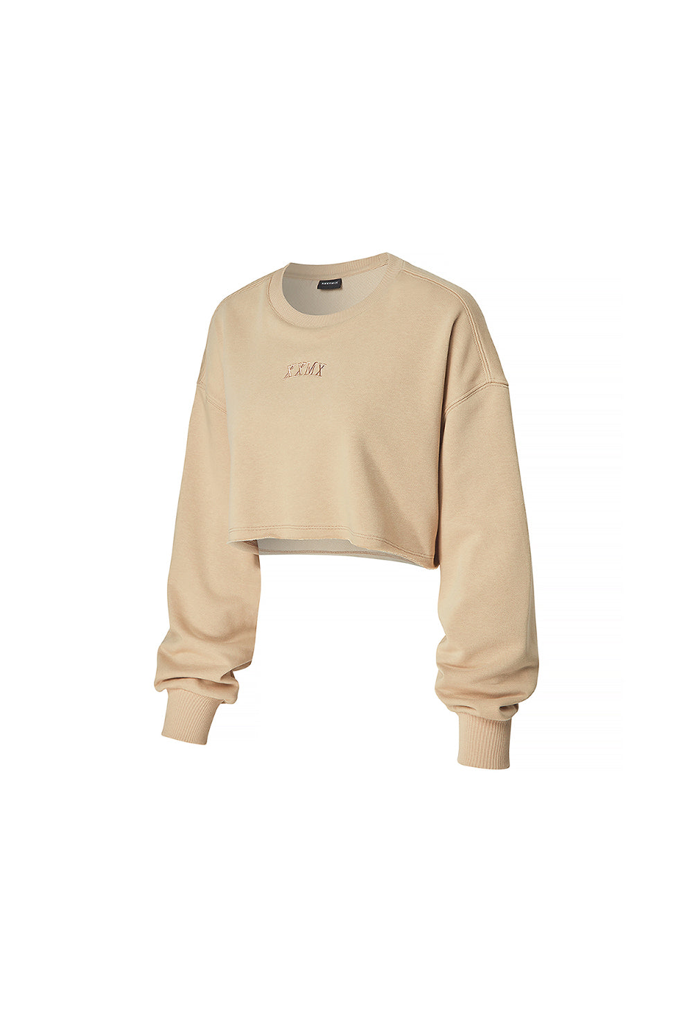 Soft Cotton Daily Crop Sweatshirt - Antique Beige