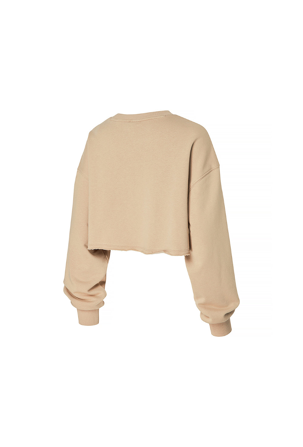 Soft Cotton Daily Crop Sweatshirt - Antique Beige