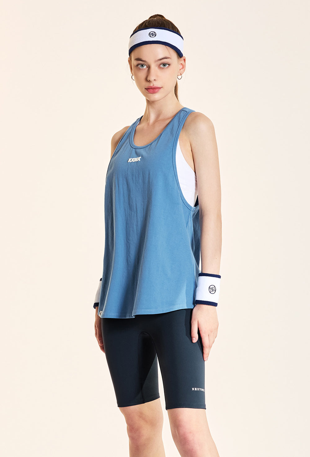 XXMX Cotton Sleeveless - Silver Blue