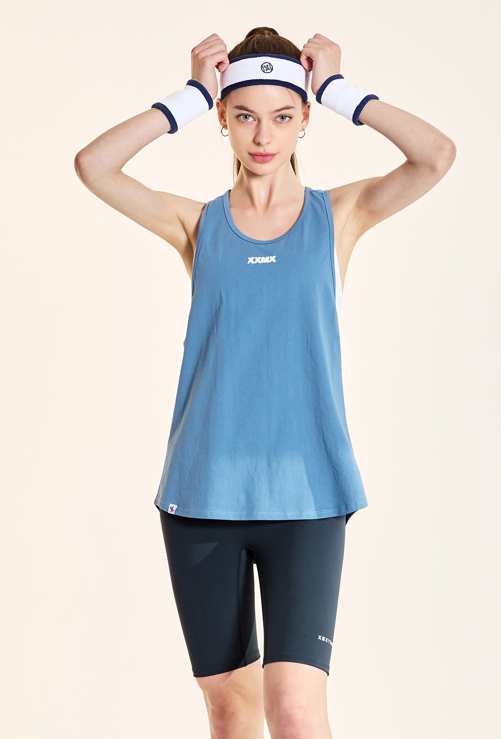 XXMX Cotton Sleeveless - Silver Blue