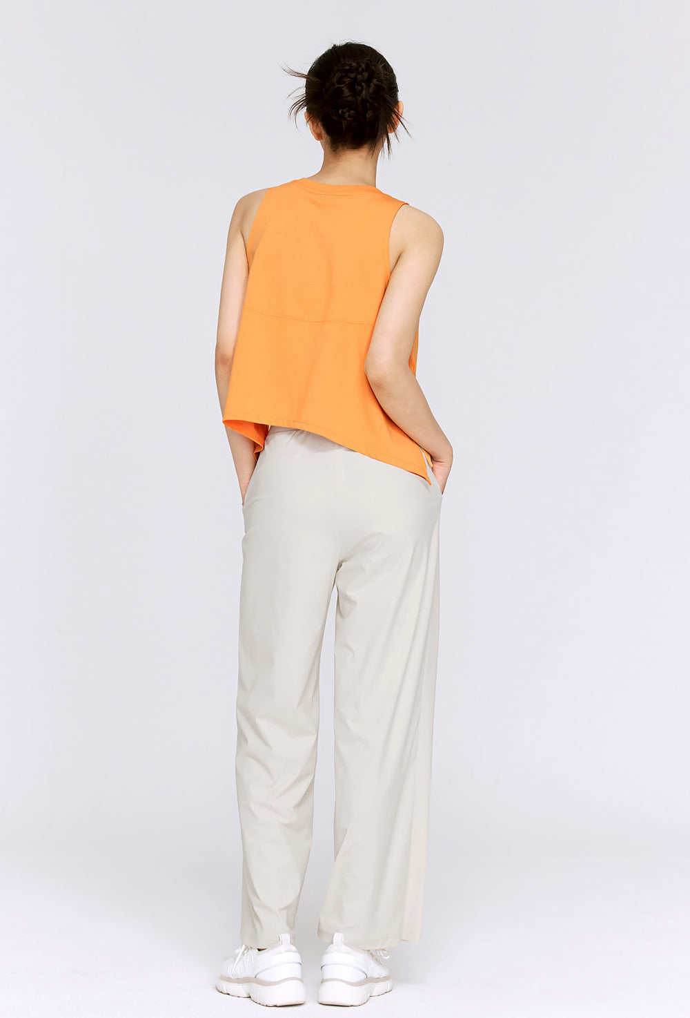 Tricot Pintuck Wide Pants - Milk Latte