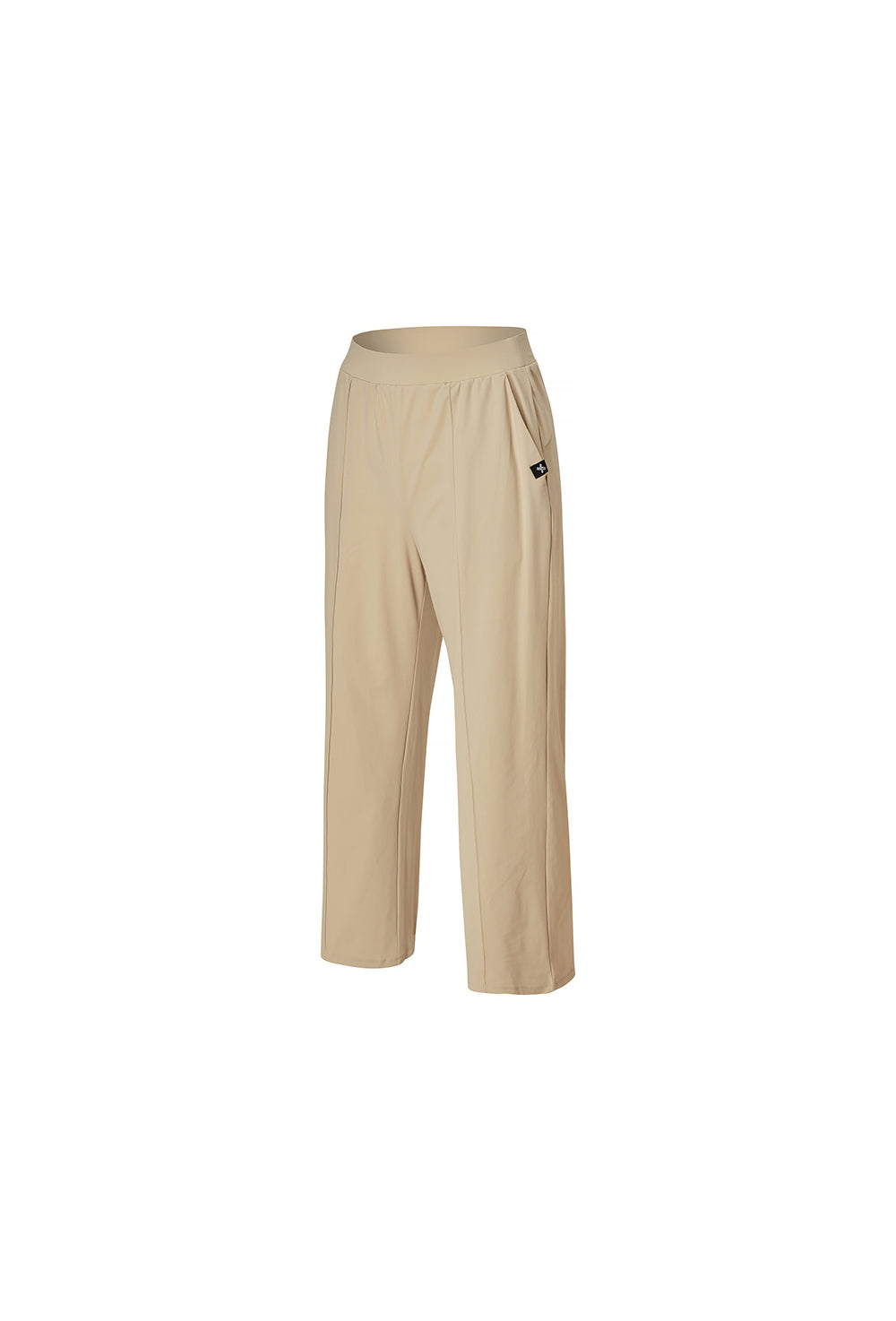 Tricot Pintuck Wide Pants - Toast Almond