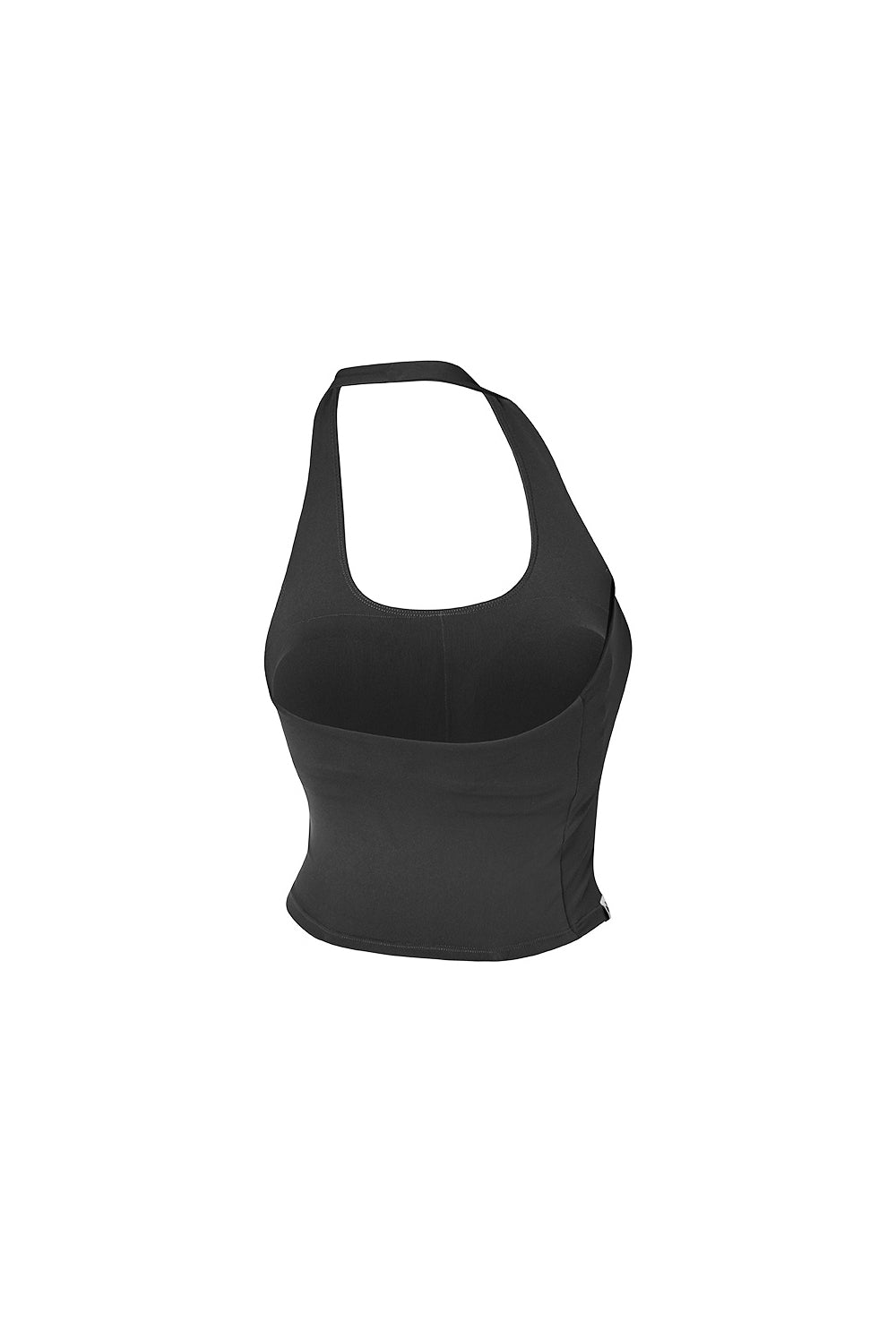 Soft Halter Yoga Top - Black