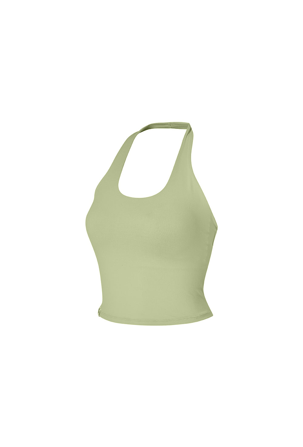 Soft Halter Yoga Top - Mistletoe Green