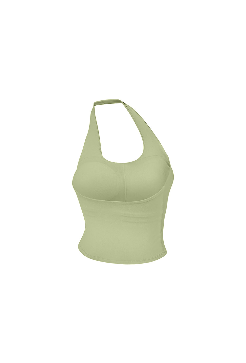 Soft Halter Yoga Top - Mistletoe Green