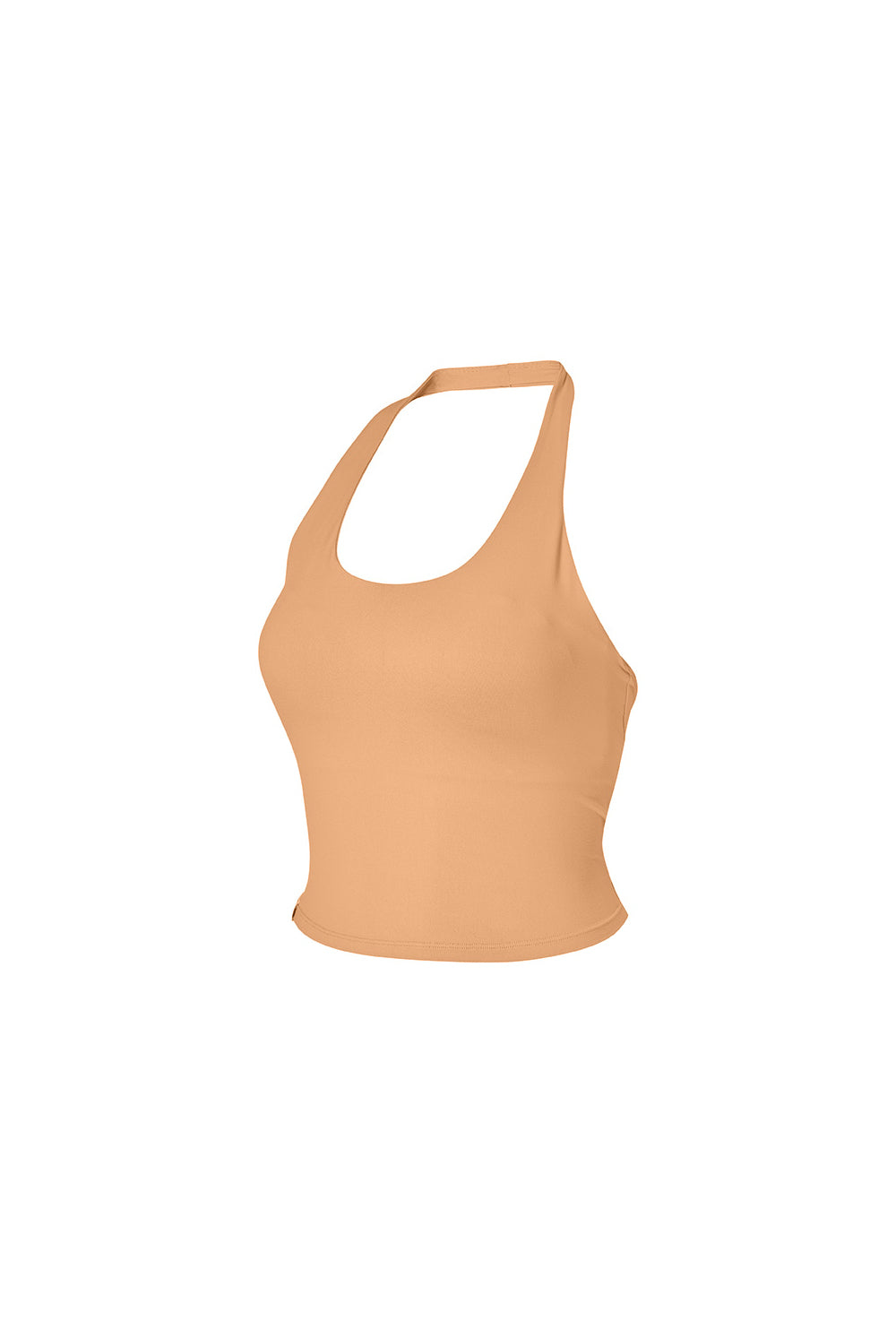 Soft Halter Yoga Top - Greyish Peach
