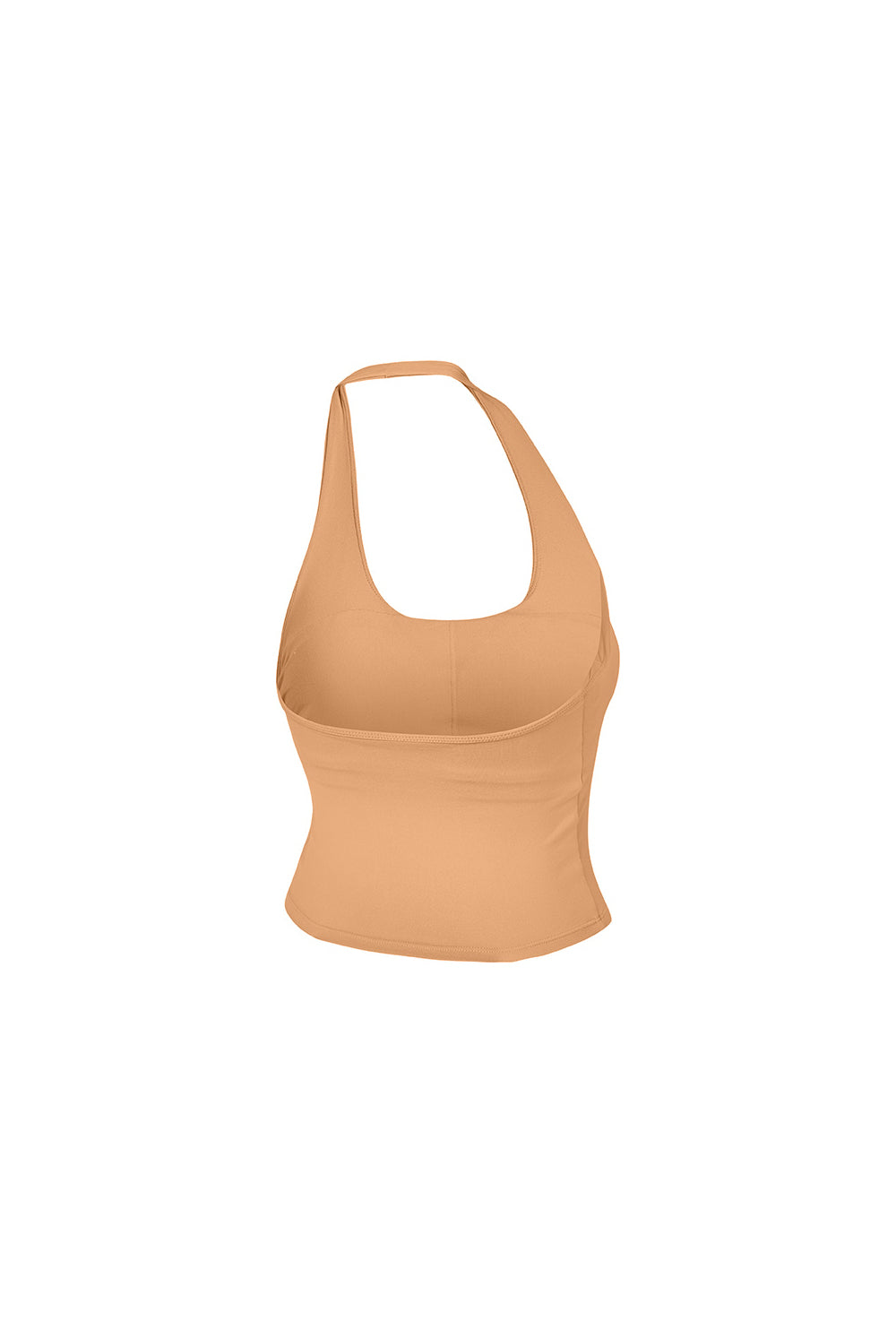 Soft Halter Yoga Top - Greyish Peach
