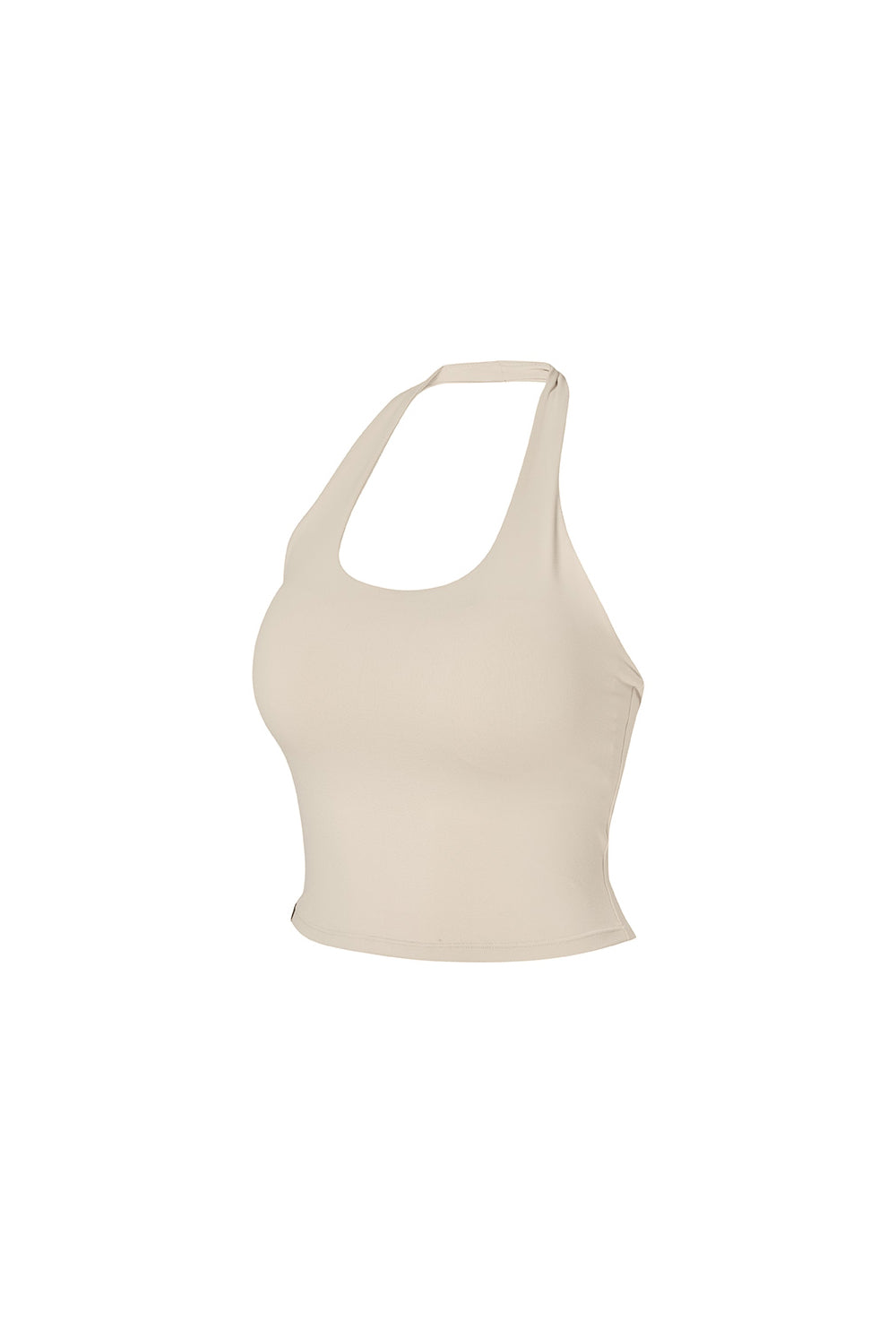 Soft Halter Yoga Top - Sand Shell