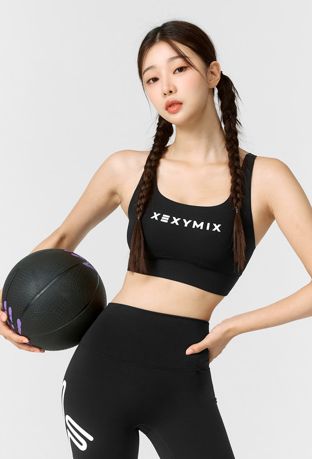 Black Label Signature Power Rise Bra Top - Black