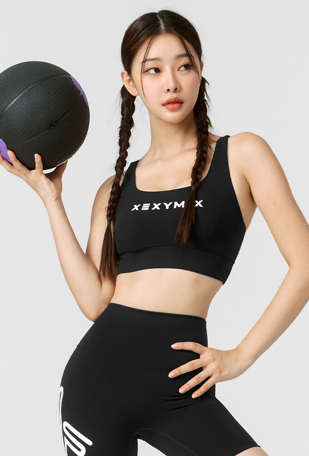 Black Label Signature Power Rise Bra Top - Black