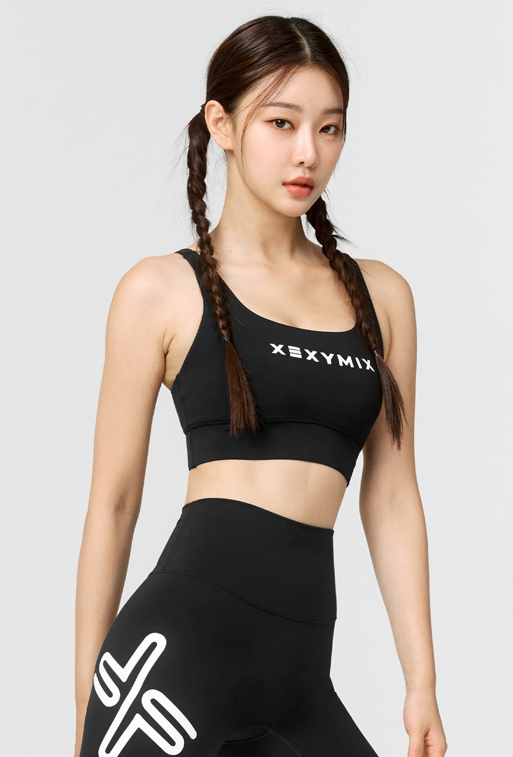 Black Label Signature Power Rise Bra Top - Black