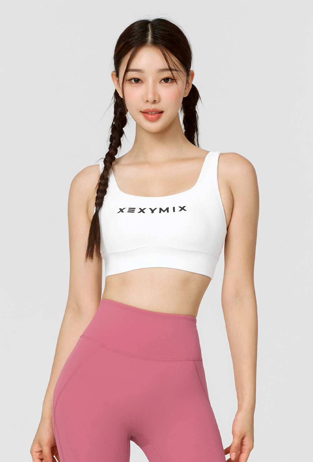 Black Label Signature Power Rise Bra Top - Ivory
