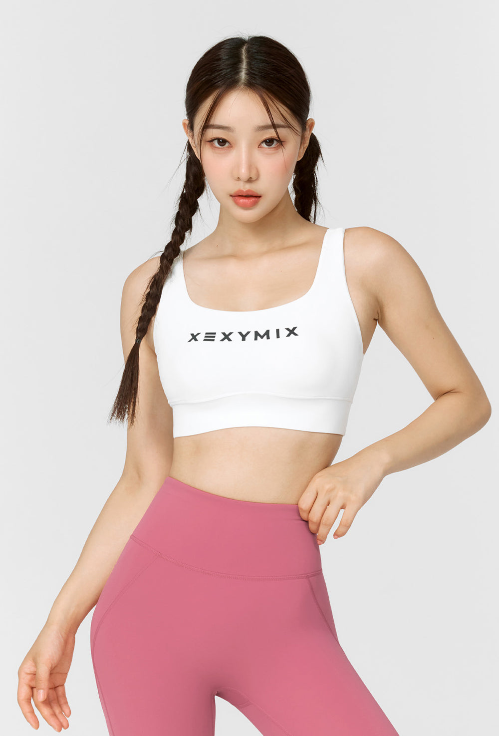 Black Label Signature Power Rise Bra Top - Ivory