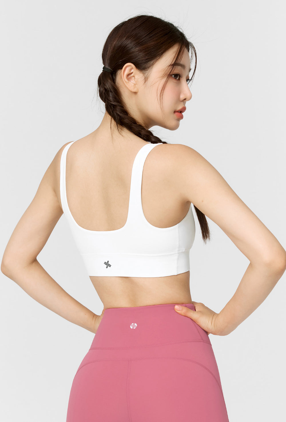 Black Label Signature Power Rise Bra Top - Ivory