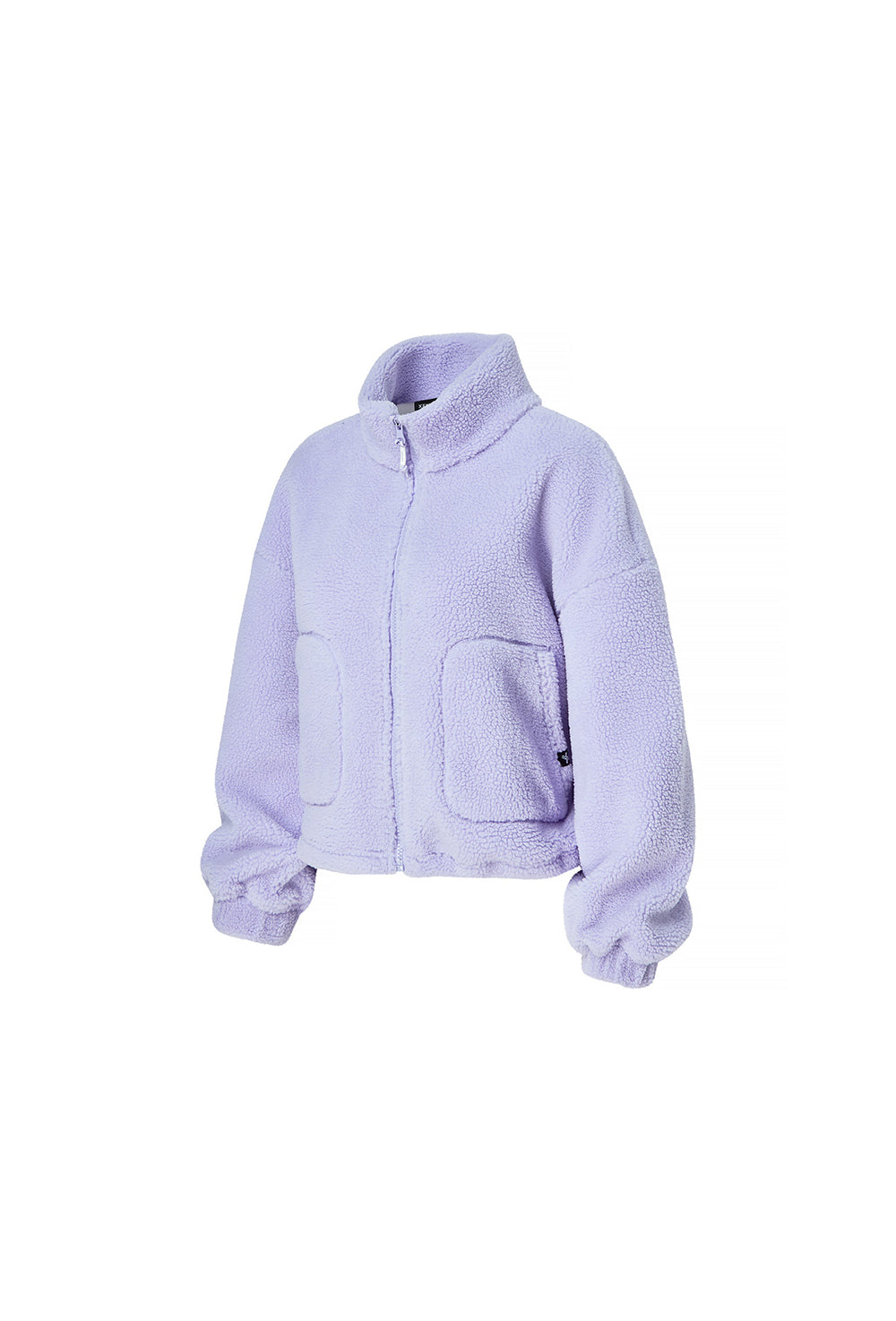 Sherpa Crop Zip-Up Jacket - Mistic Lilac
