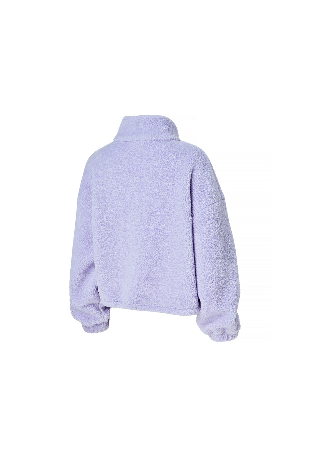 Sherpa Crop Zip-Up Jacket - Mistic Lilac