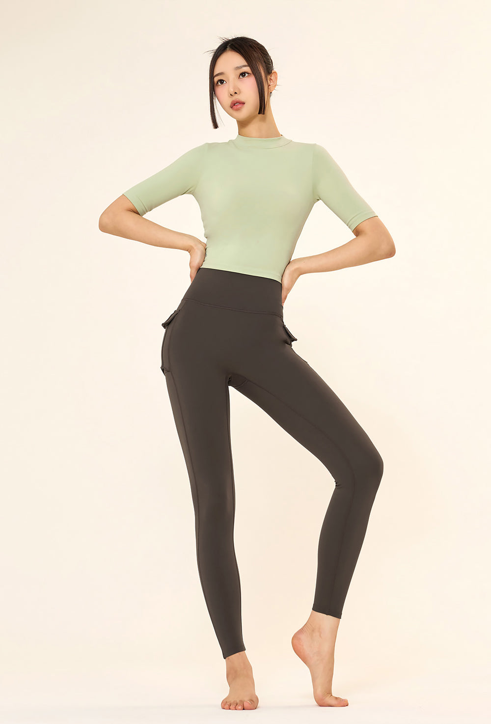 Black Label Signature 360N Out Pocket Leggings - Bitter Chocolate