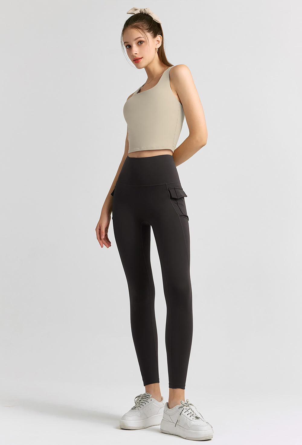 Black Label Signature 360N Out Pocket Leggings - Dark Gray