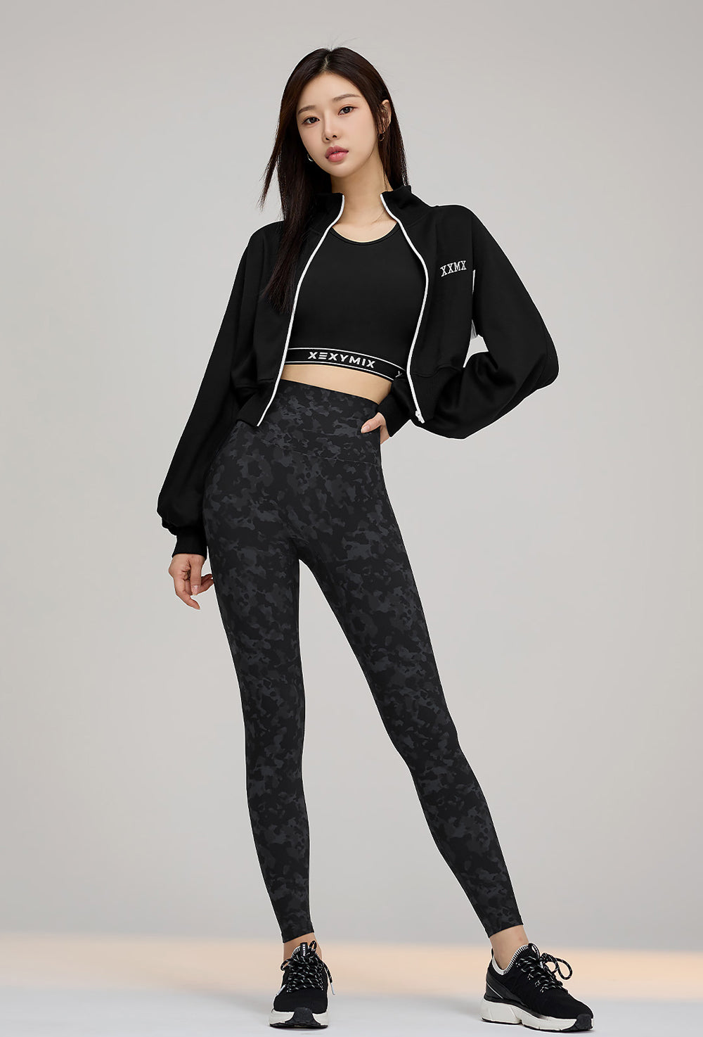 XELLA Intension Camouflage Leggings - Camo Magnet Gray