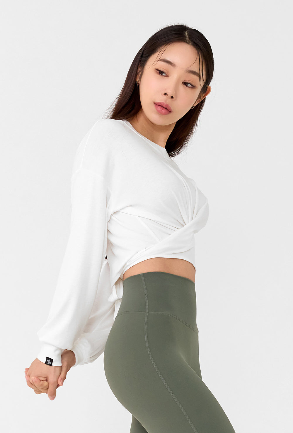 Wrap Tie Crop T-Shirt - Ivory