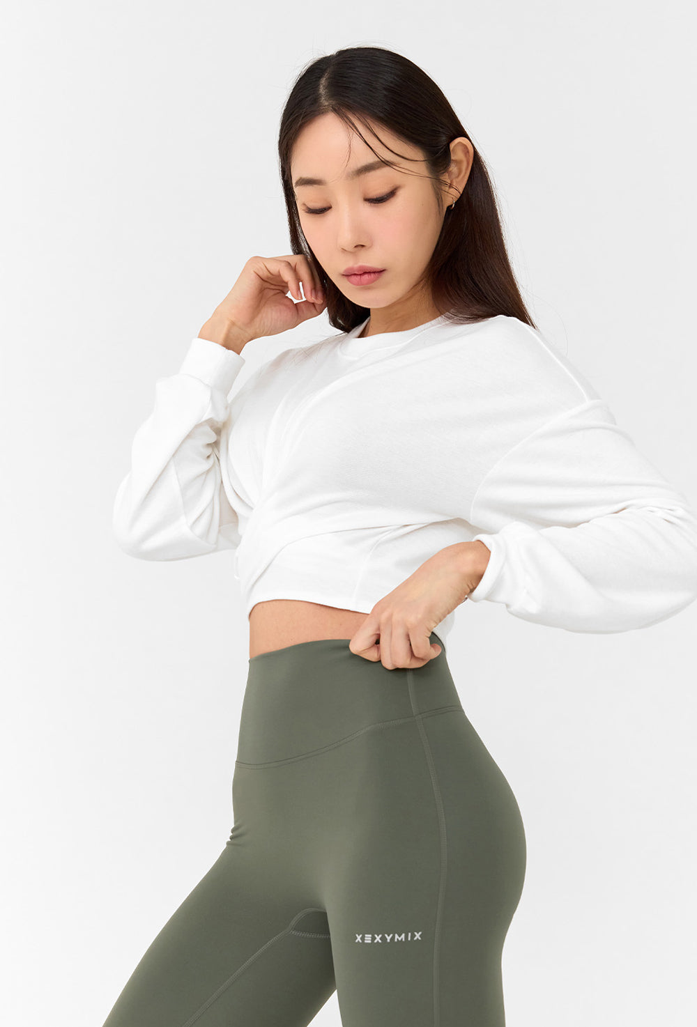 Wrap Tie Crop T-Shirt - Ivory