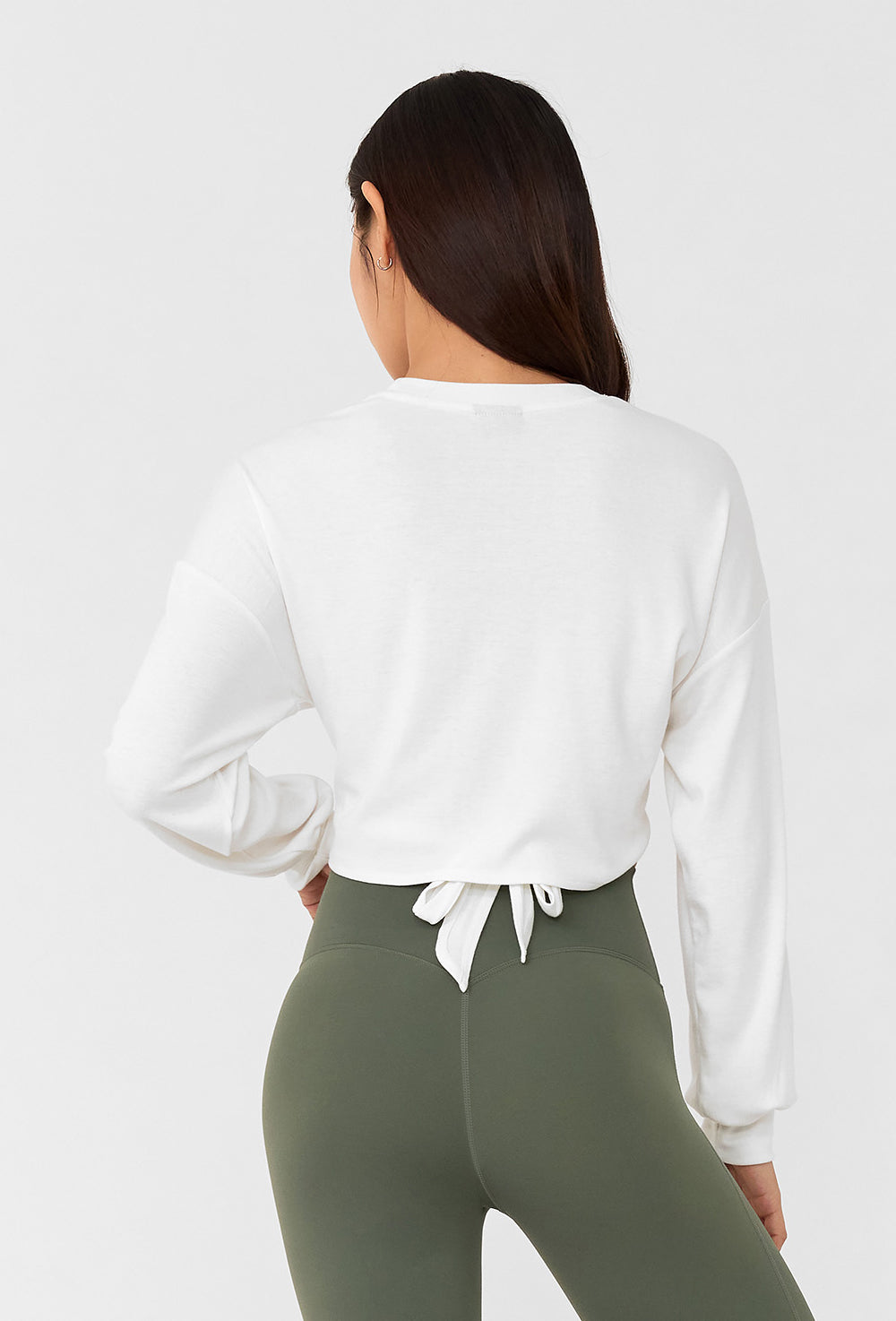 Wrap Tie Crop T-Shirt - Ivory