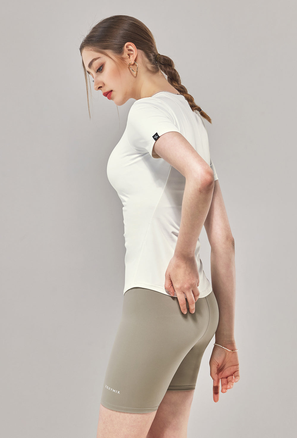 Black Label 360N Leggings 3.5 Shorts - Safari Gray