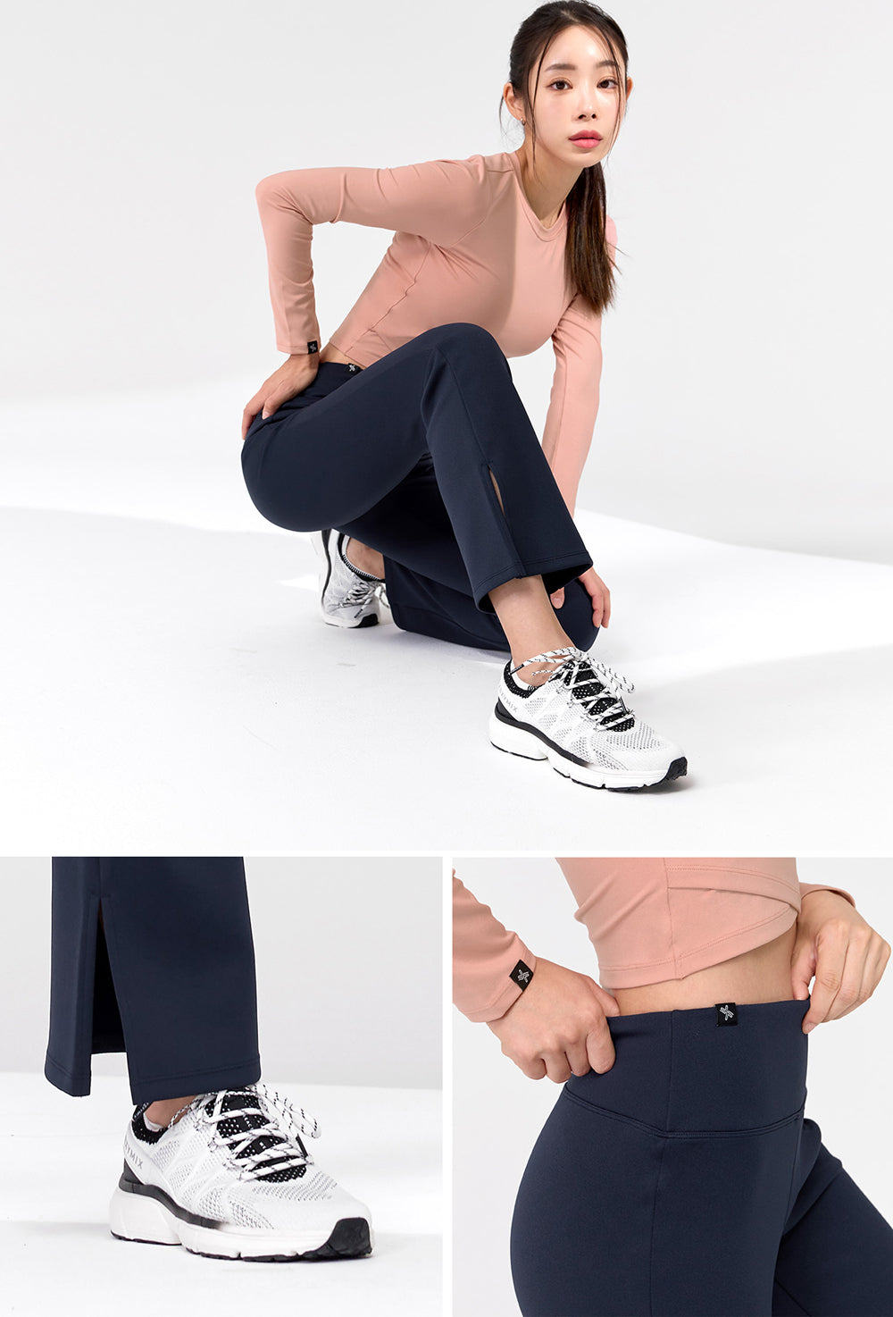 Stretch Formal Boots Cut Slit Pants - Deep Gray