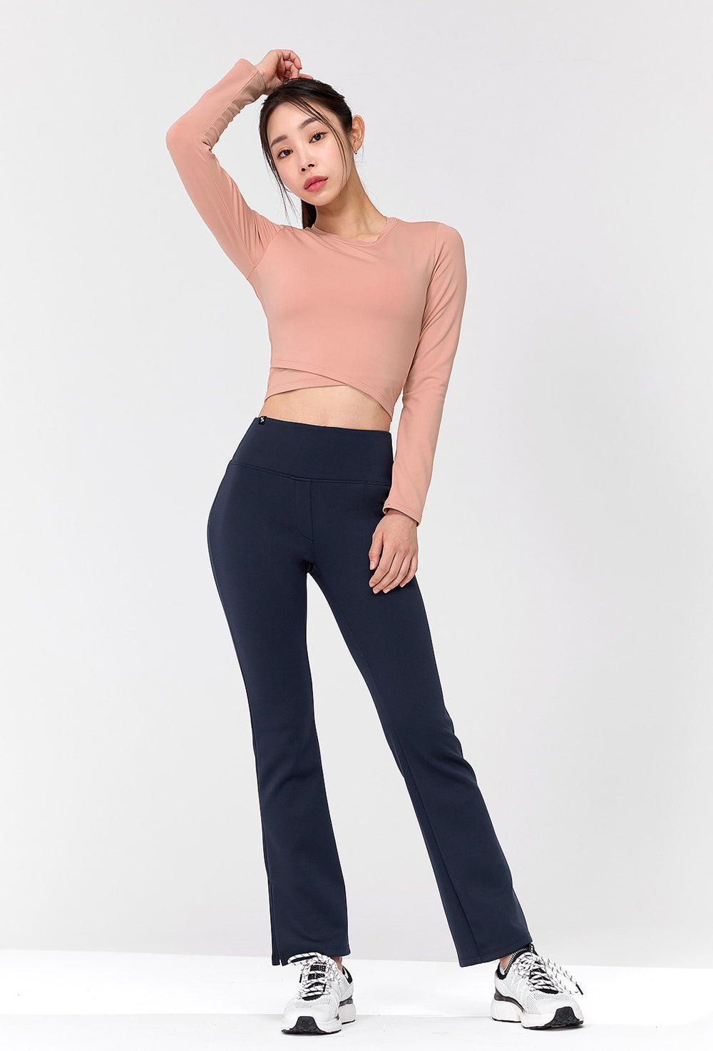 Stretch Formal Boots Cut Slit Pants - Deep Gray