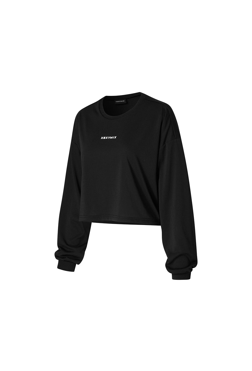 Loose Fit Crop Long Sleeve - Black