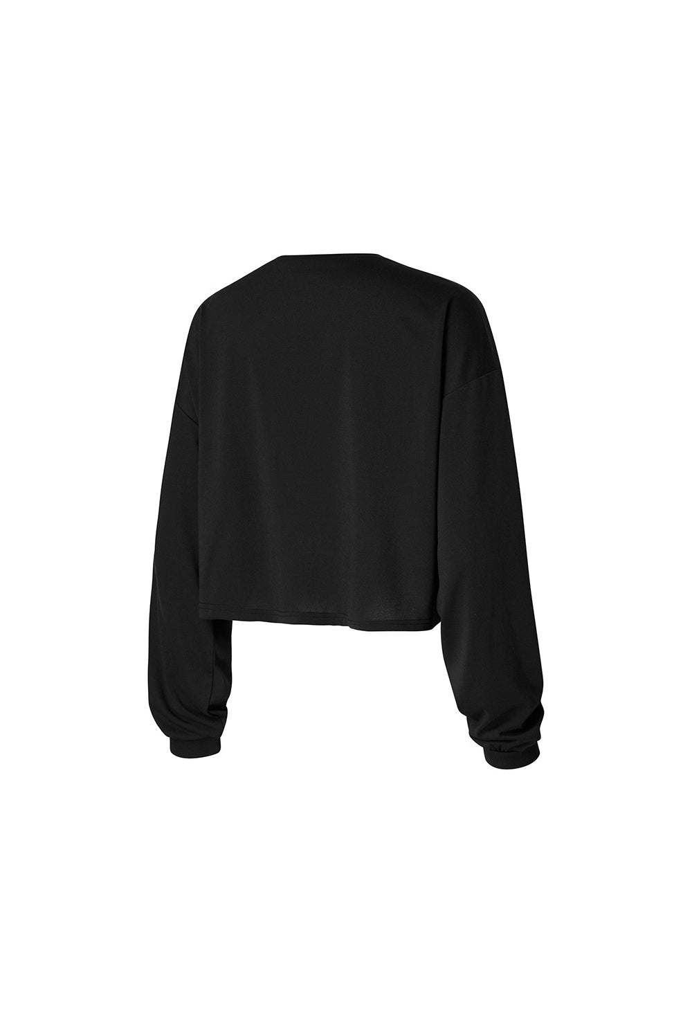 Loose Fit Crop Long Sleeve - Black
