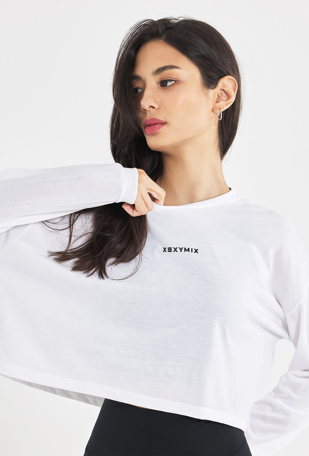 Loose Fit Crop Long Sleeve - Ivory