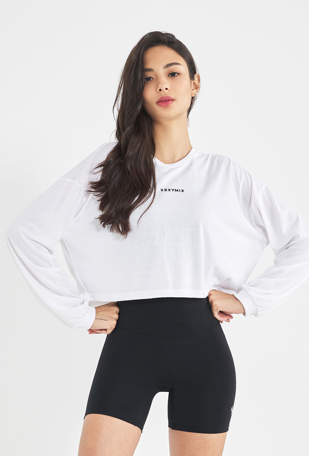 Loose Fit Crop Long Sleeve - Ivory