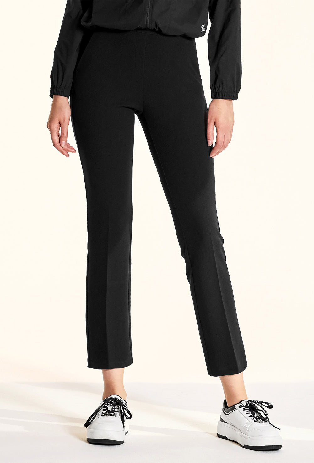 Stretch Banding Boots Cut Slacks - Black