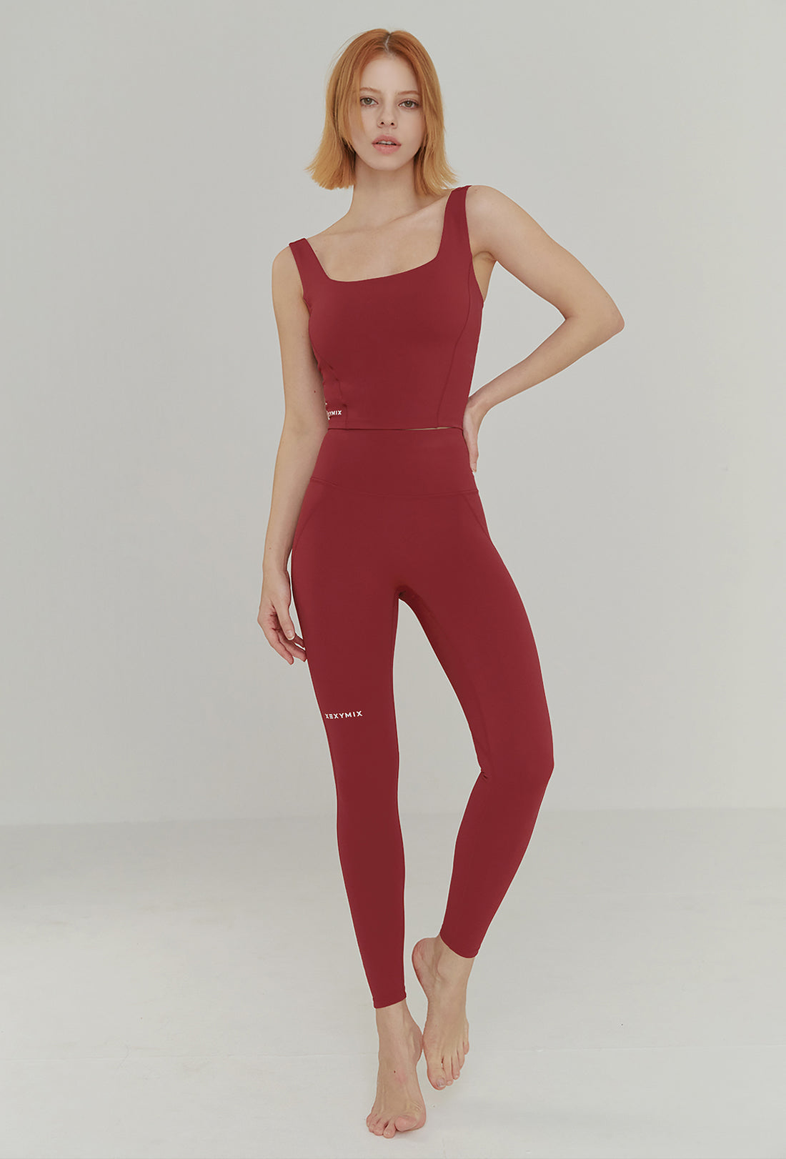 XEXYMIX Black Label Signature 380N Leggings - Brick Red