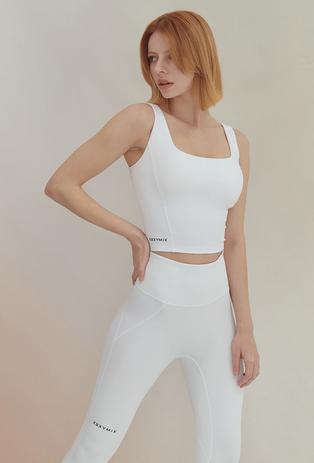 XEXYMIX Black Label Signature 380N Leggings - Ivory