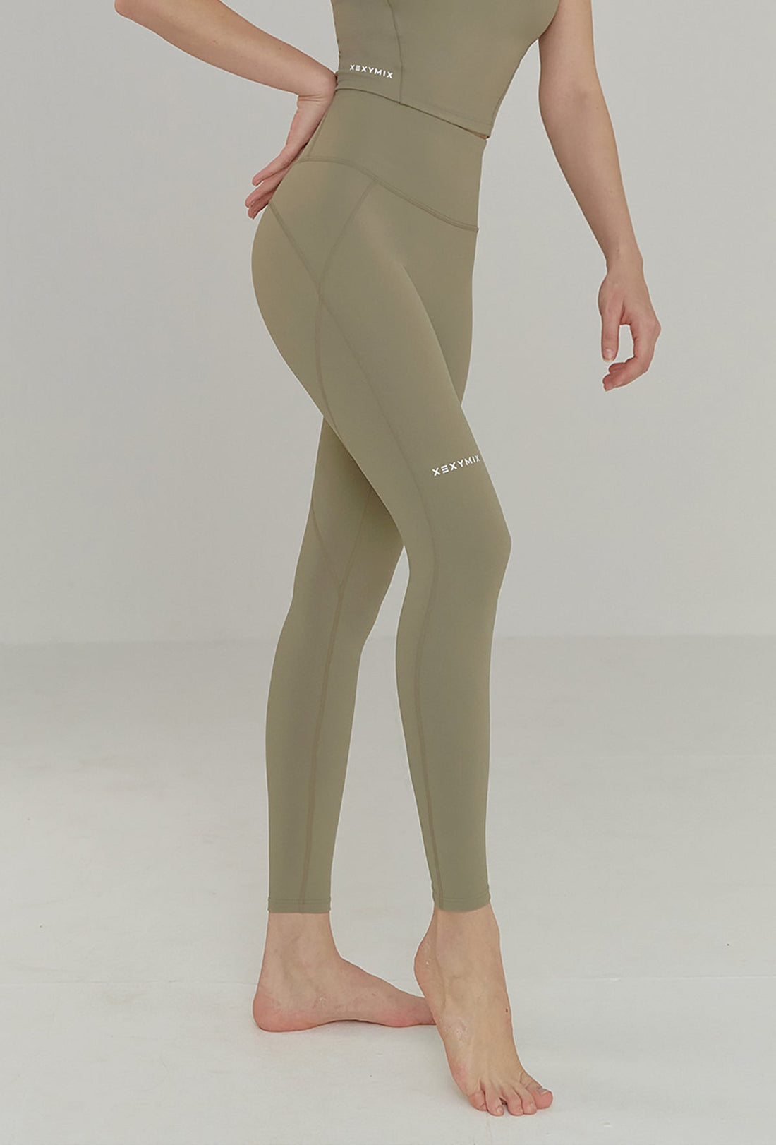 XEXYMIX  Black Label Signature 380N Leggings - Wood Sage