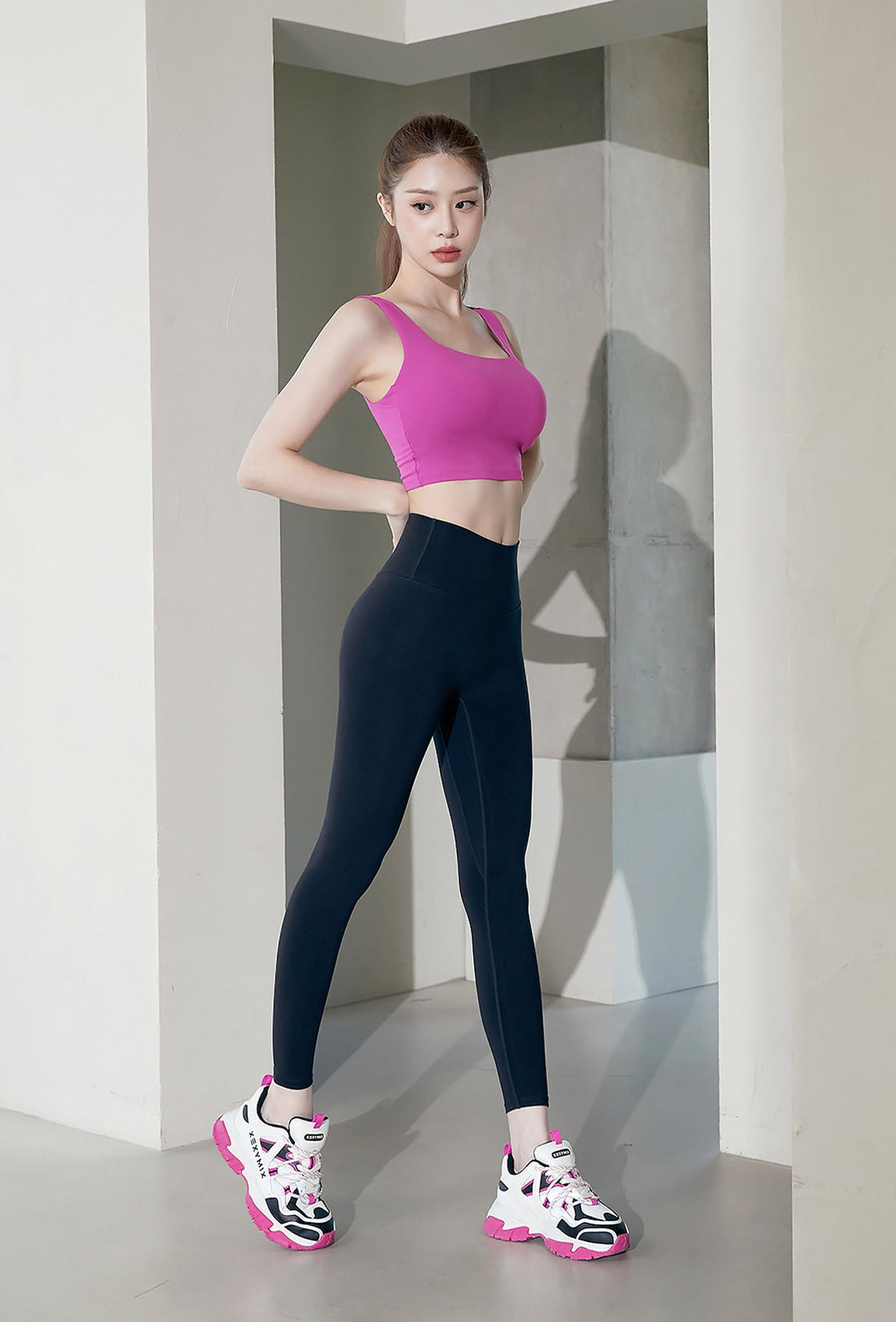 XEXYMIX Cella V-Up 3D Plus Leggings - Carbon navy
