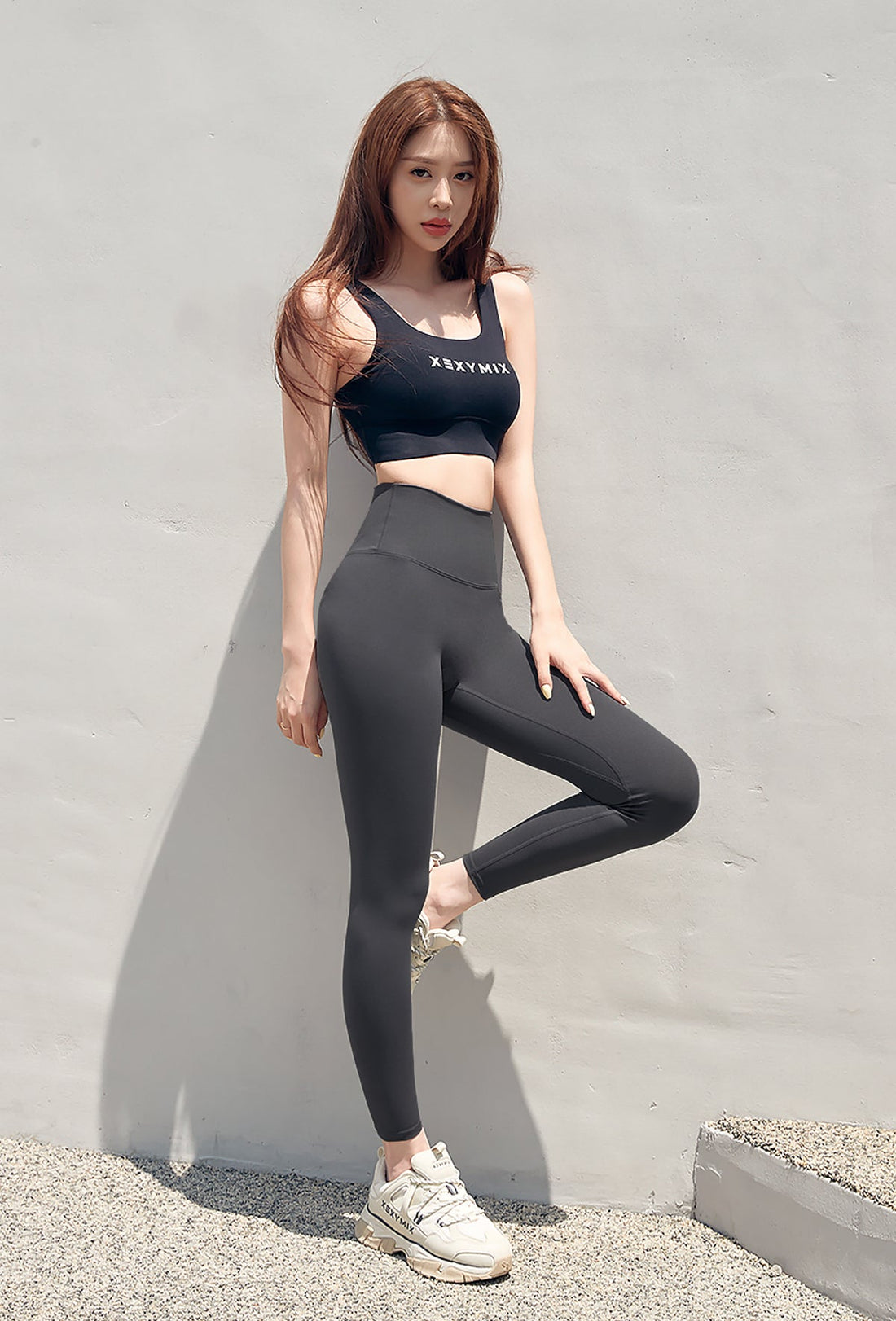 XEXYMIX Cella V-Up 3D Plus Leggings - Thunder Gray