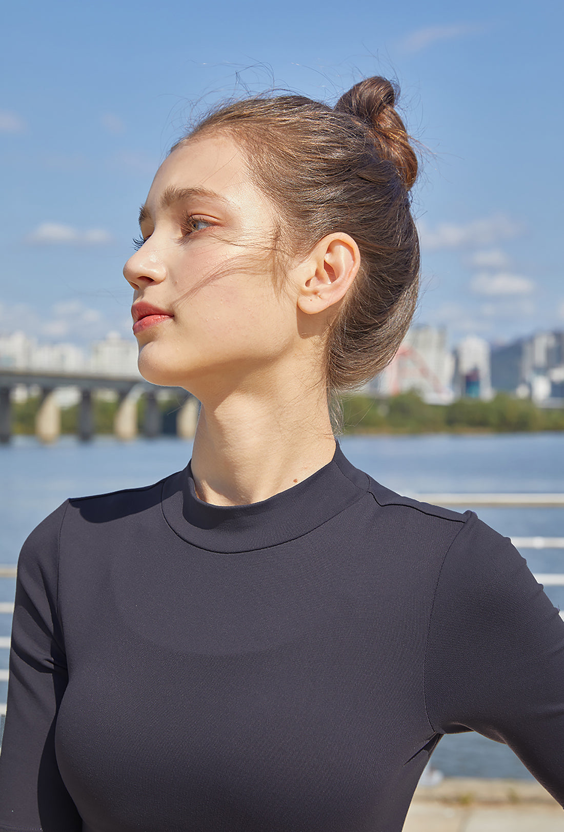 XEXYMIX Half neck short sleeve - Short Navy
