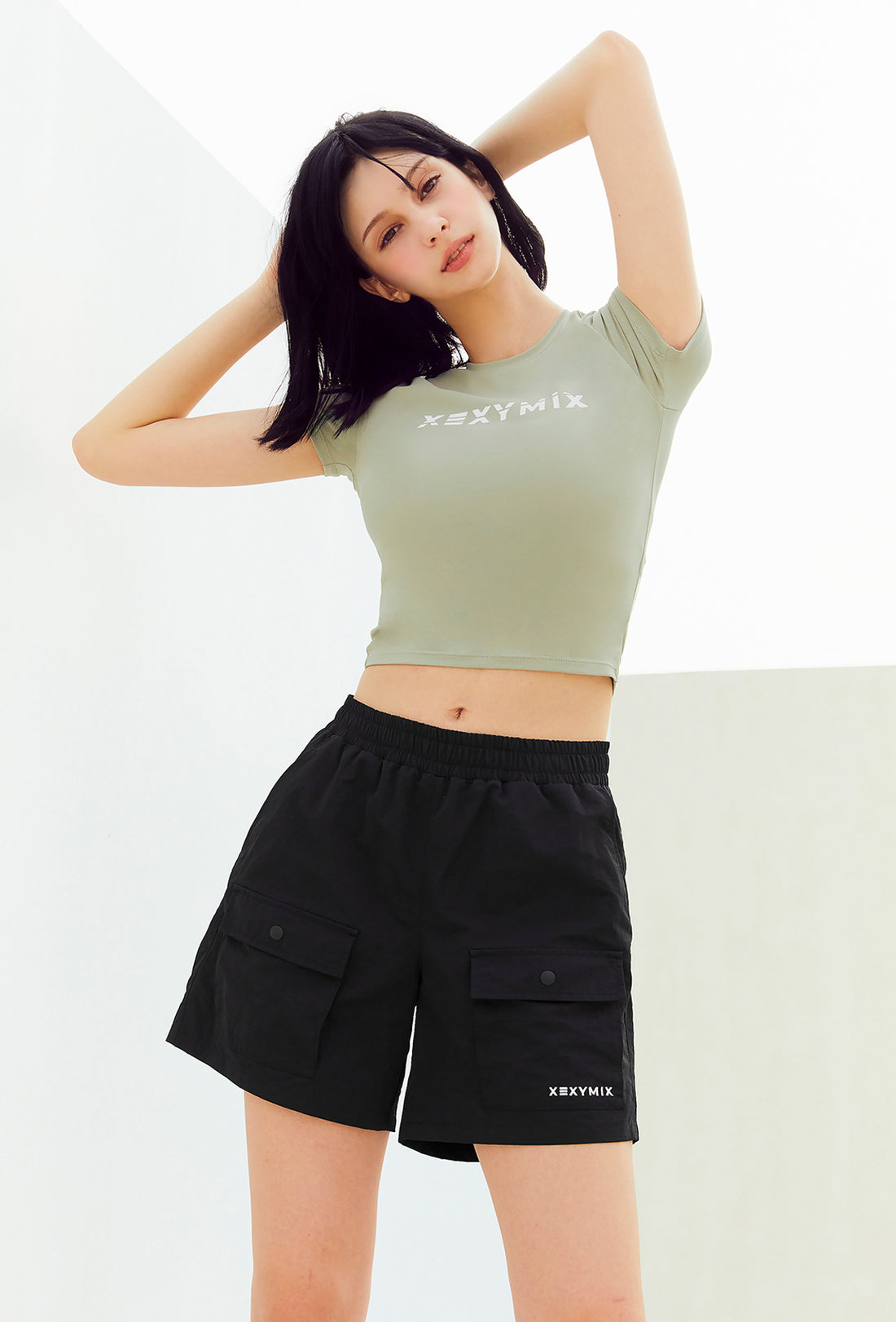Heva Crop Top - Sage Moss