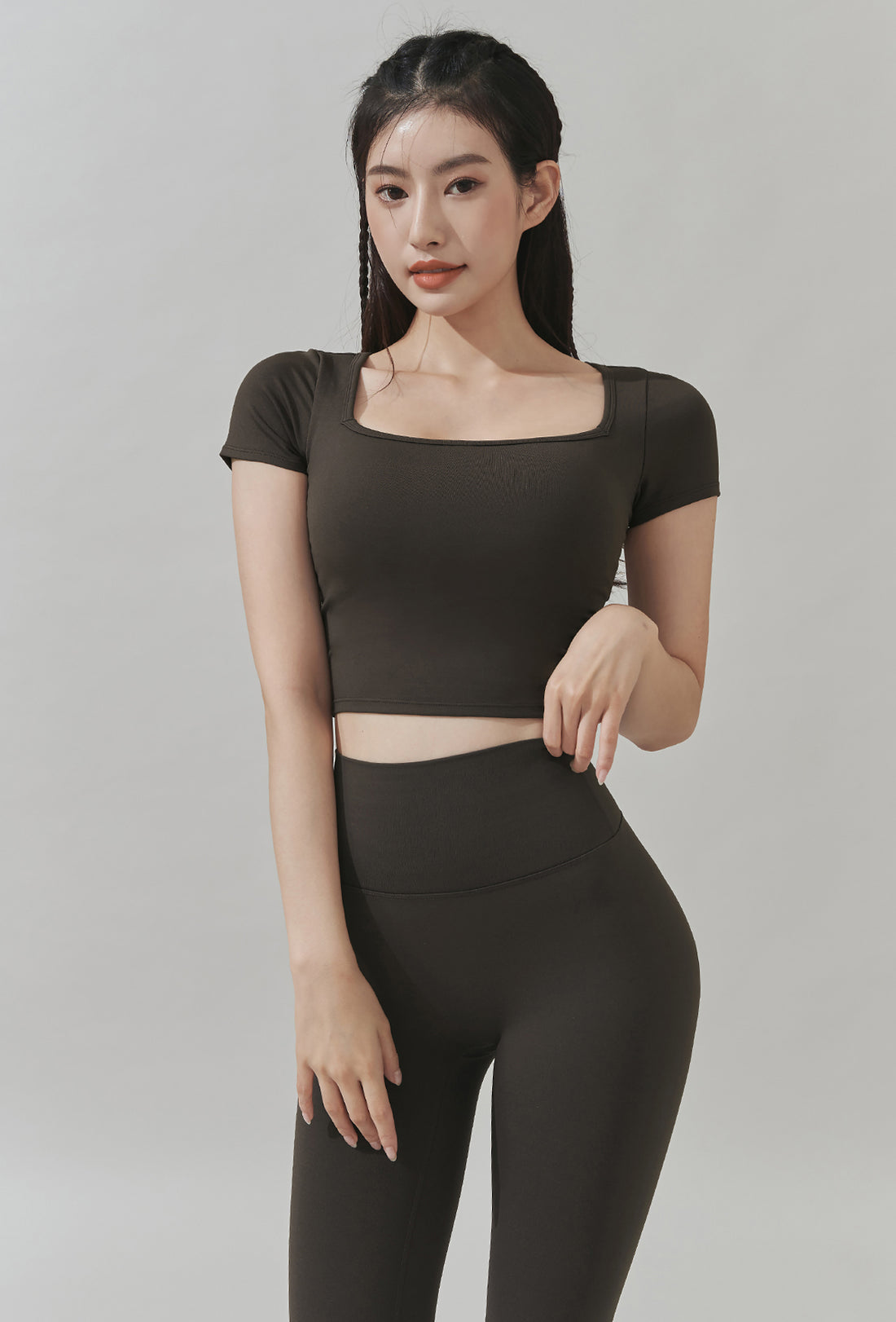 XELLA™ Intention Wide Square Croptop - Choco Latte