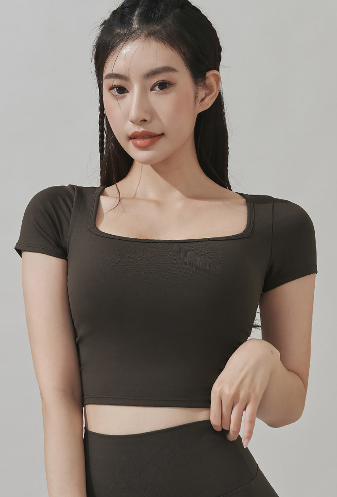 XELLA™ Intention Wide Square Croptop - Choco Latte