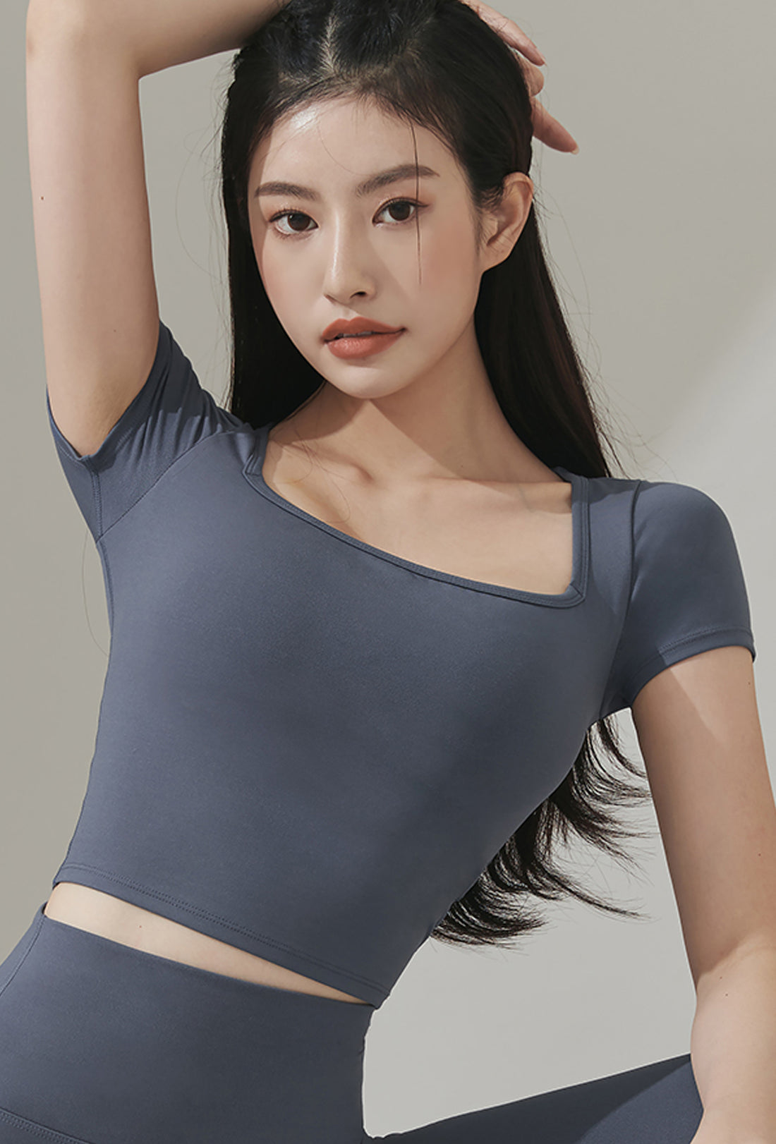 XELLA™ Intention Wide Square Croptop - Copen Blue